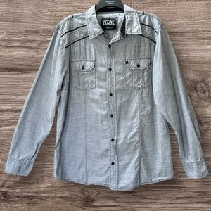 Buckle Black BKE Men’s Long Sleeve Relaxed Fit Button Up Shirt Western Size XL